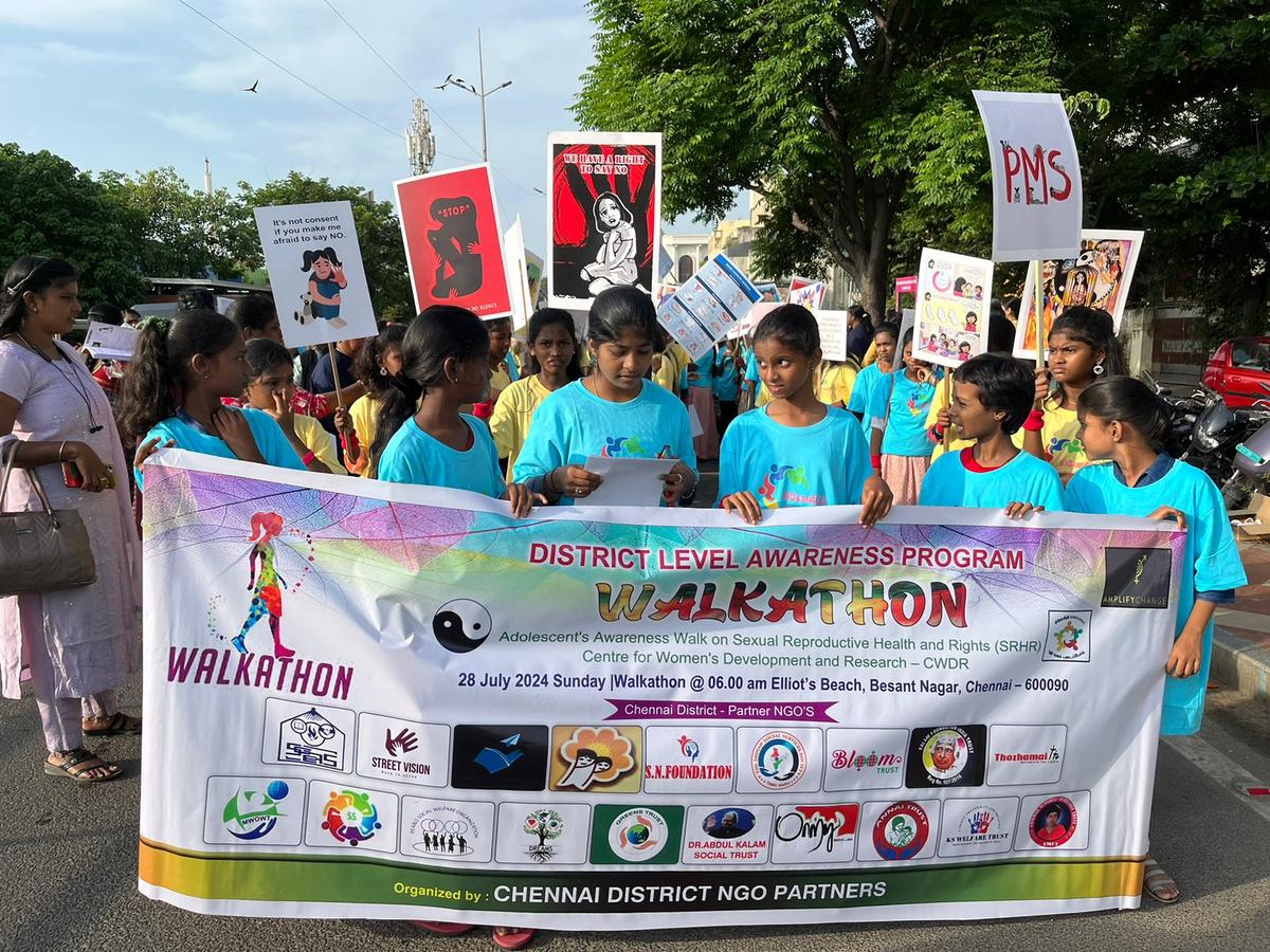 Walkathon on sexual reproductive health rights awareness held - The Hindu