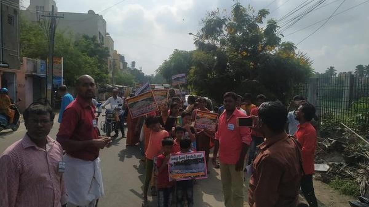 Walkathon organised to save Velachery lake The Hindu