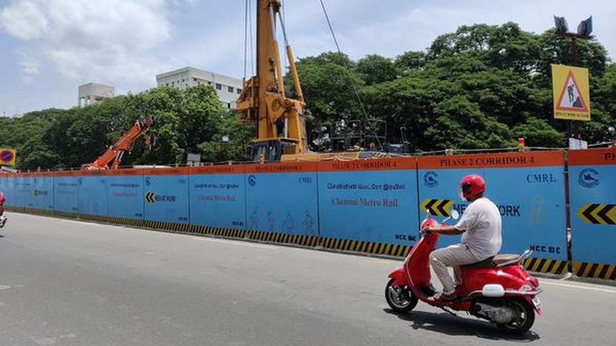 Metro’s phase II project piling work begins in Porur The Hindu