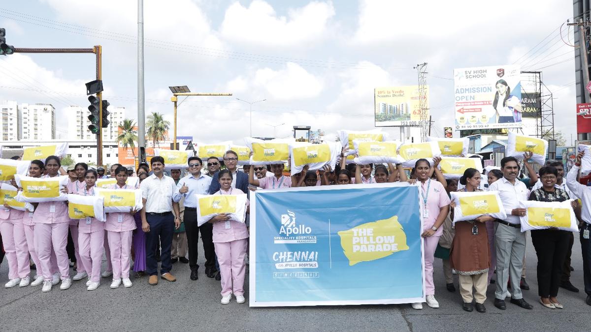 ‘Pillow parade’ held at Chennai junction to highlight importance of sleep health