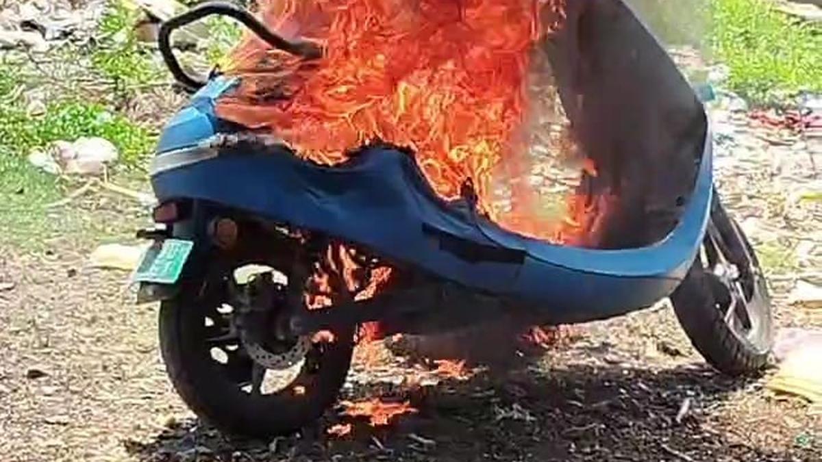 E-bike catches fire near Arcot town in Ranipet