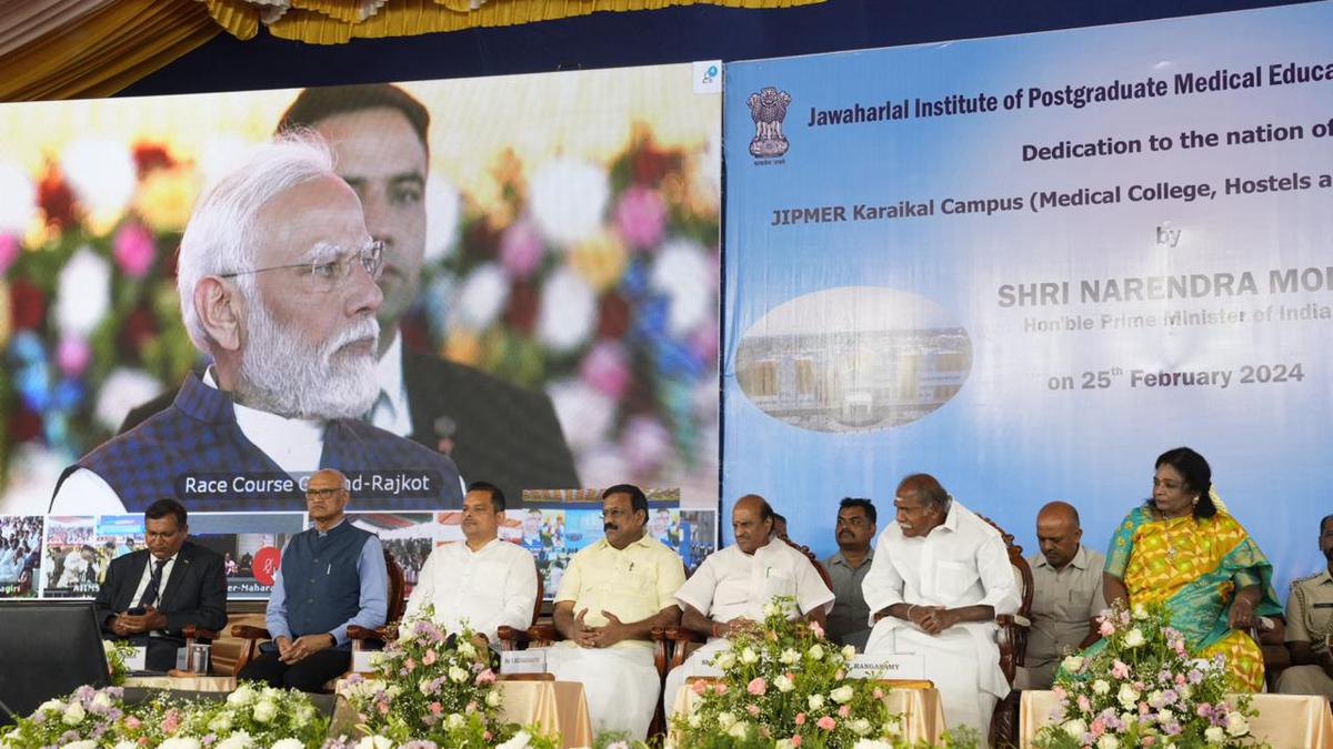 PM launches host of facilities at Jipmer in Karaikal and Yanam