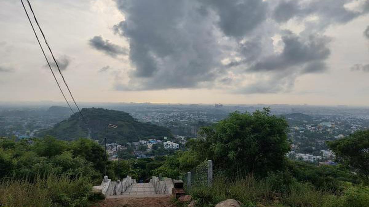 From atop Chennai’s Tirusulam hill, you can watch airplanes fly by ...