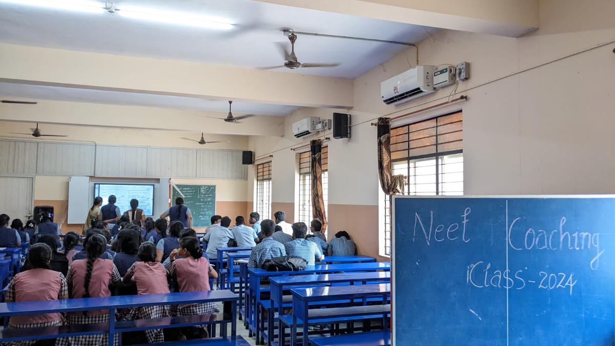 Free coaching classes help government and aided school students prepare for NEET