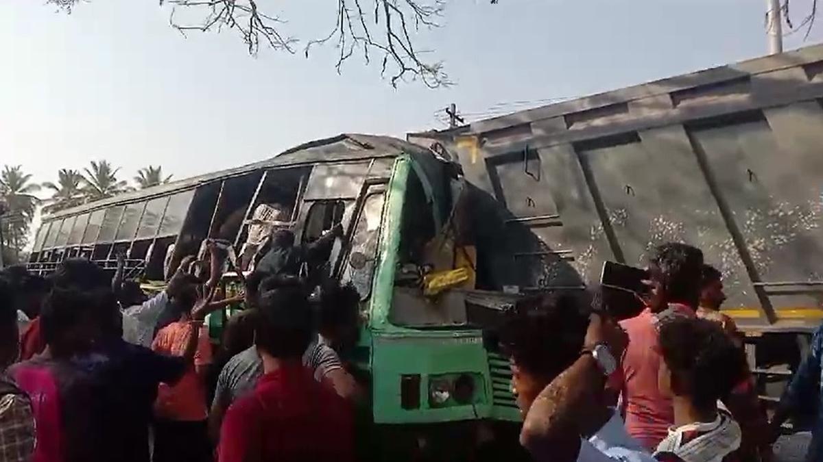 Four passengers die as tipper lorry crashes into bus near Tiruttani