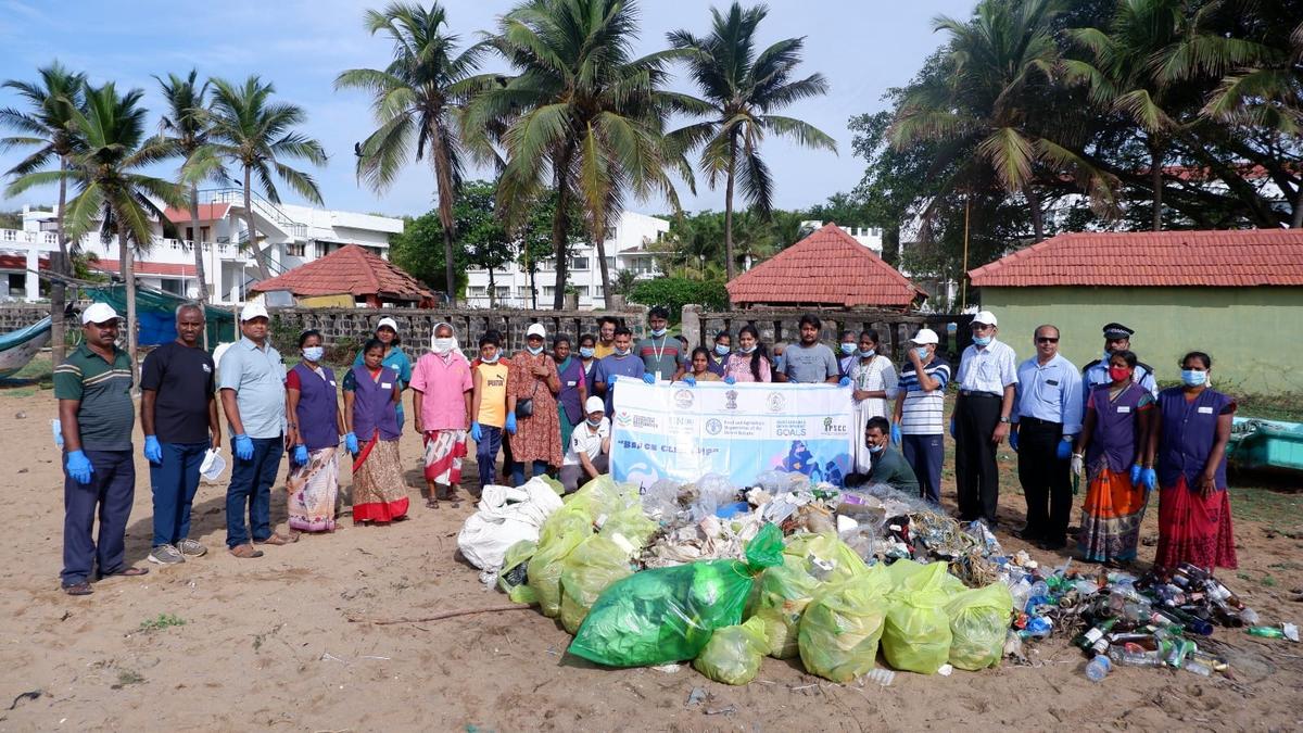 Clean-up drive aims to make Kalapet beach trash-free