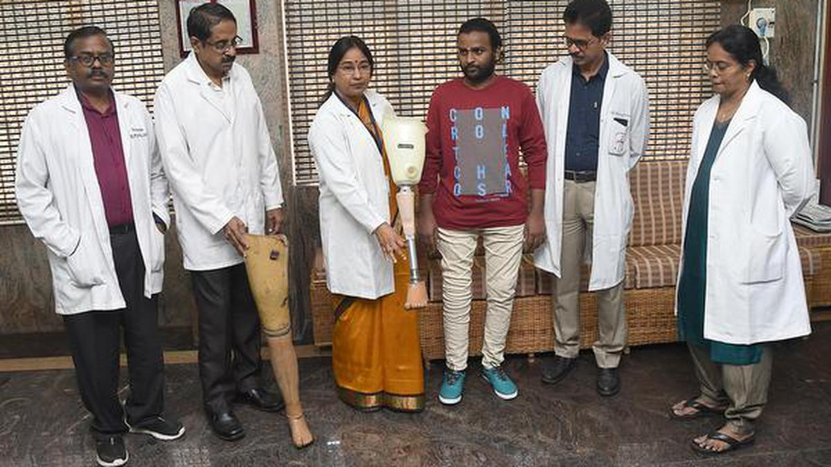 Youth gains mobility with light-weight prosthesis at Chennai government hospital