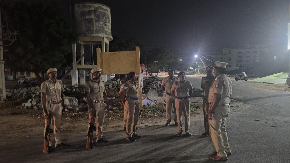 Post demoliton of ‘caste wall’, security tightened at Muthuladampatti in Karur