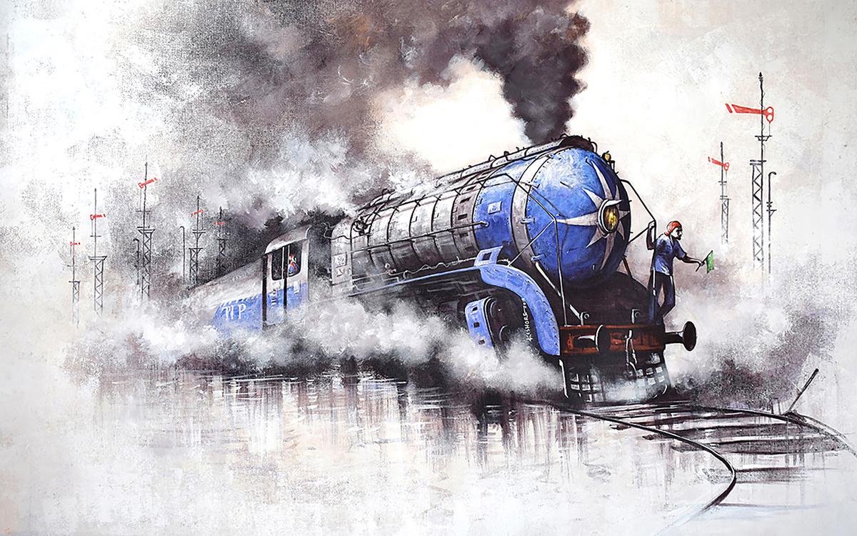 Through his paintings the artist wants to show the current generation that such a train existed and was very much part of the Indian railway history.