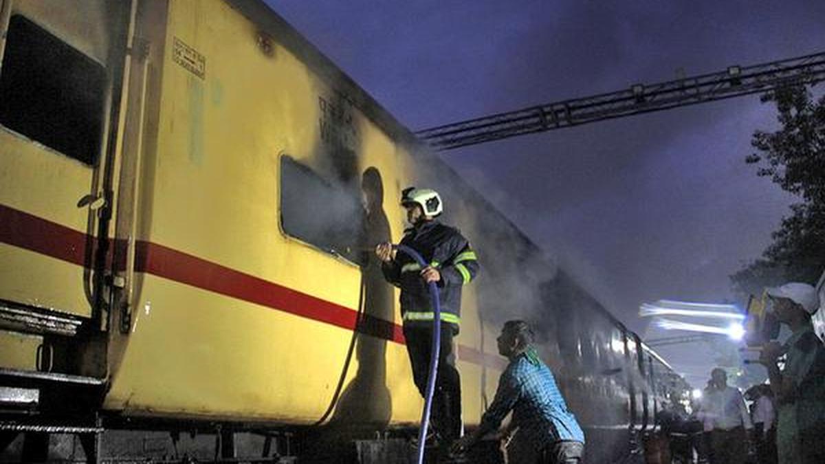 Empty coach of Jaipur Express catches fire The Hindu