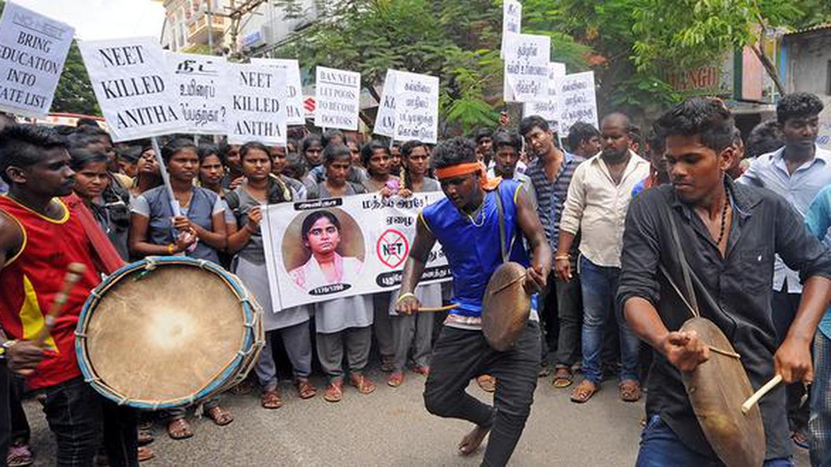 Students protest against NEET The Hindu