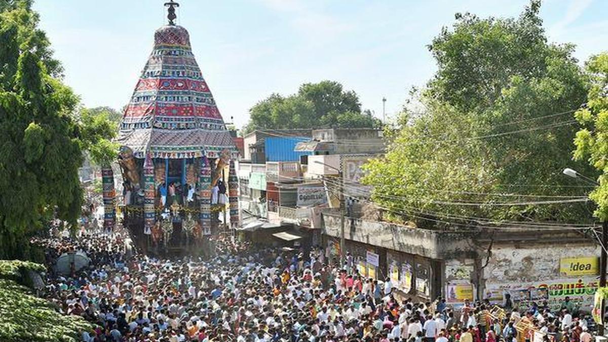 Villianur temple car festival draws thousands of devotees The Hindu
