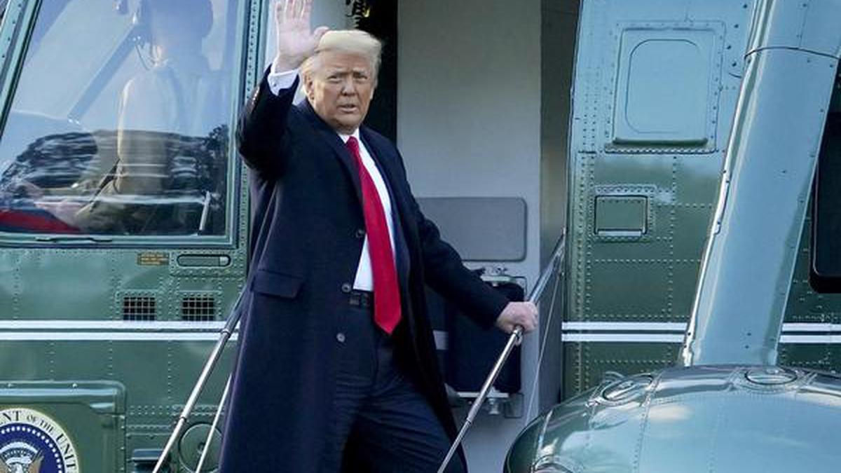 Donald Trump leaves White House, hints of comeback