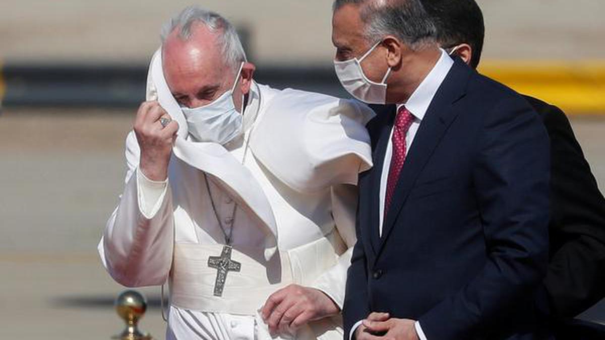 Pope Francis arrives in first visit to Iraq