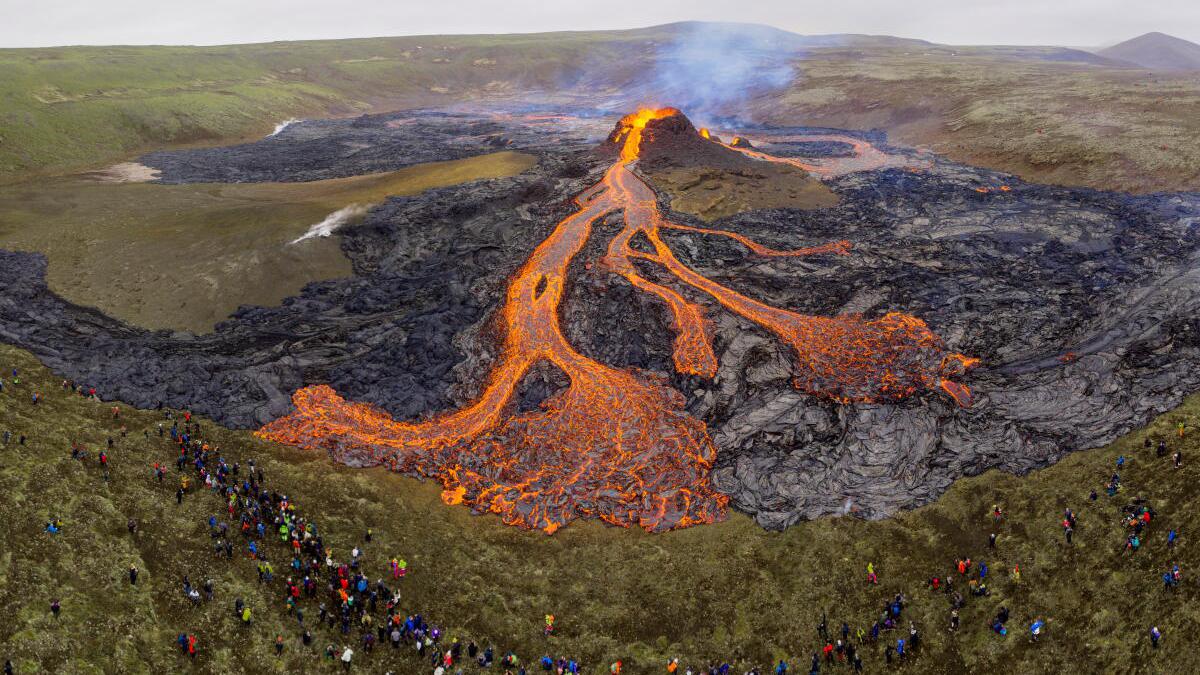 Watch | Icelandic volcano's first eruption in 900 years