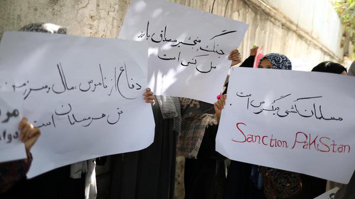 Protesting airstrikes in Panjshir, people throng Kabul streets chanting ‘death to Pakistan’