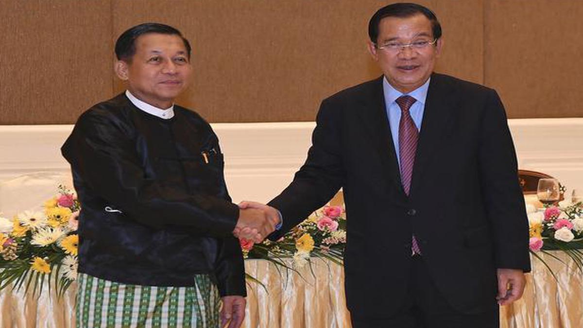 Anger as Cambodia's Hun Sen meets Myanmar military leader