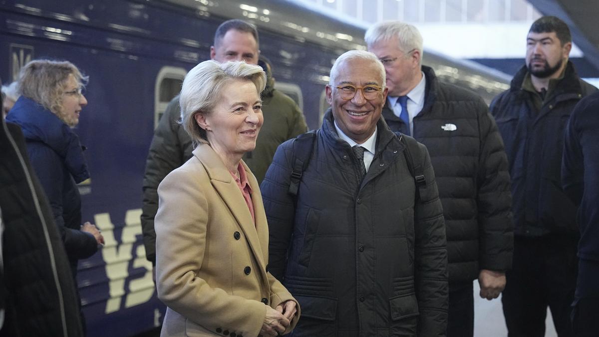Foreign leaders visit Ukraine to show their support on war’s third anniversary
