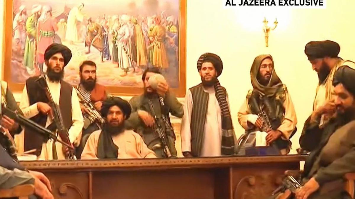 Updates | Footage shows Taliban militants in Afghan presidential palace