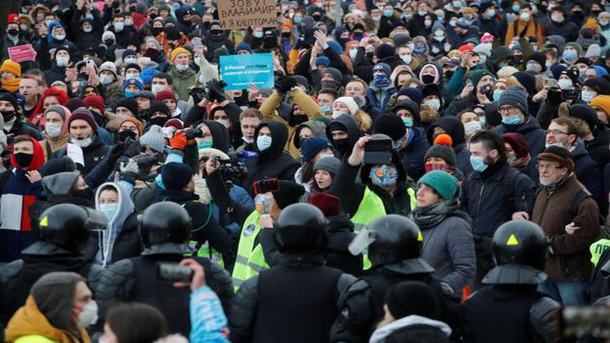 Russia Arrests 4 000 Navalny Supporters The Hindu