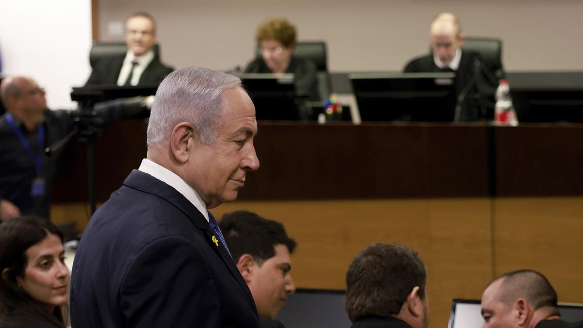 Israel PM Benjamin Netanyahu takes to witness stand for first time in his trial for alleged corruption