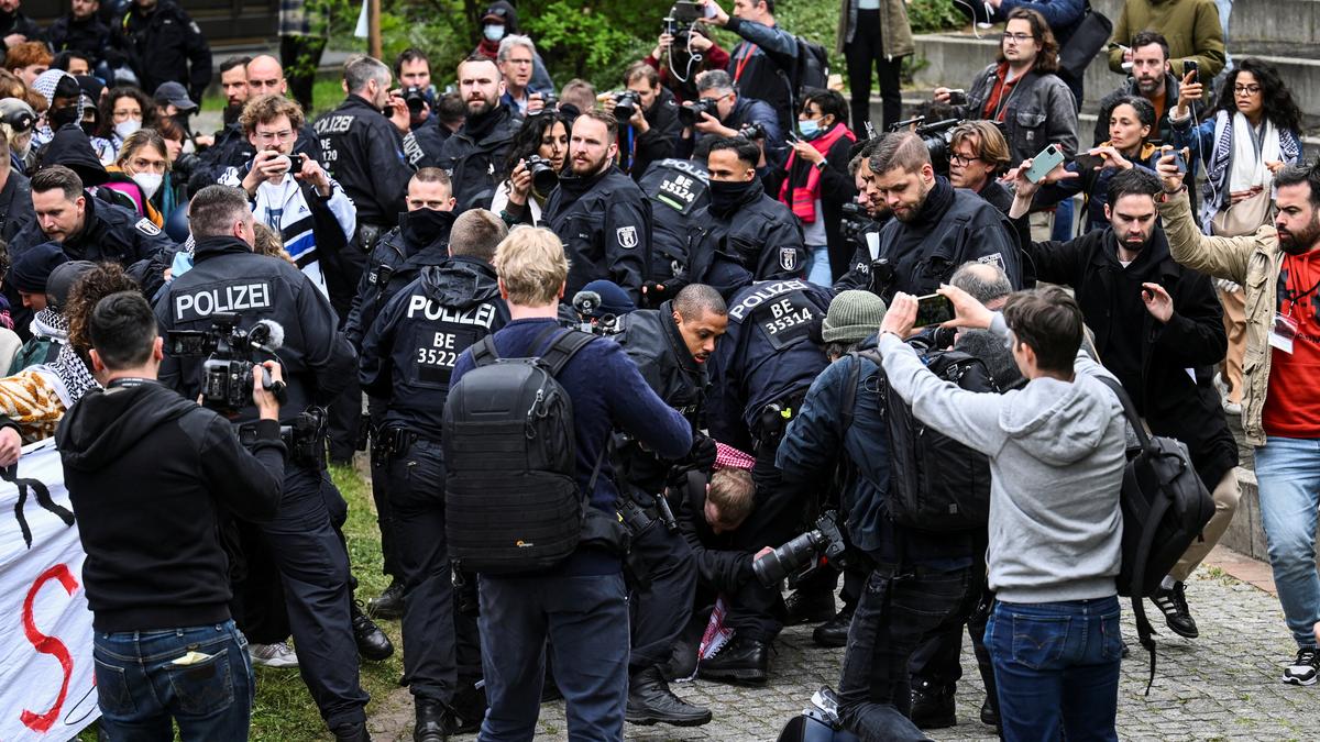 Police break up pro-Palestinian student protest in Berlin as demonstrations spread across Europe