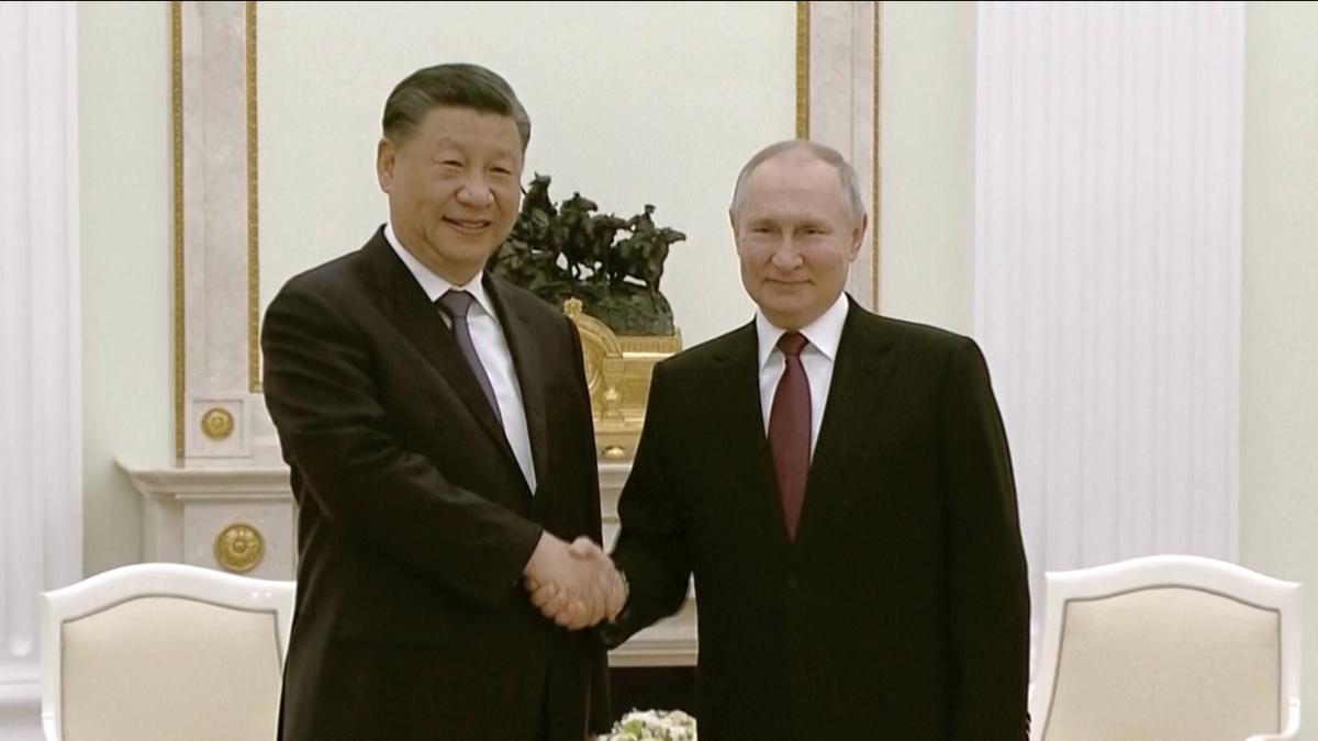 Vladimir Putin welcomes Xi Jinping’s plan for ‘settlement of acute crisis in Ukraine’