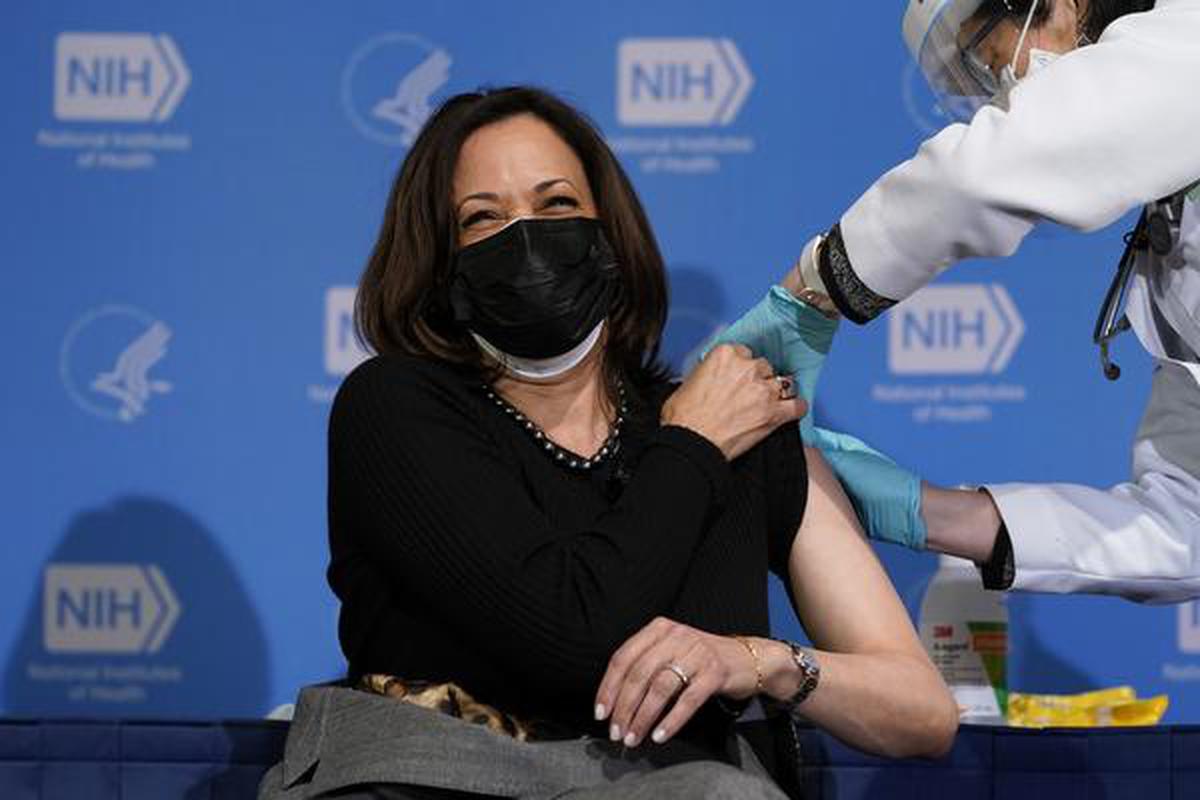 Kamala Harris receives 2nd dose of COVID-19 vaccine - The Hindu