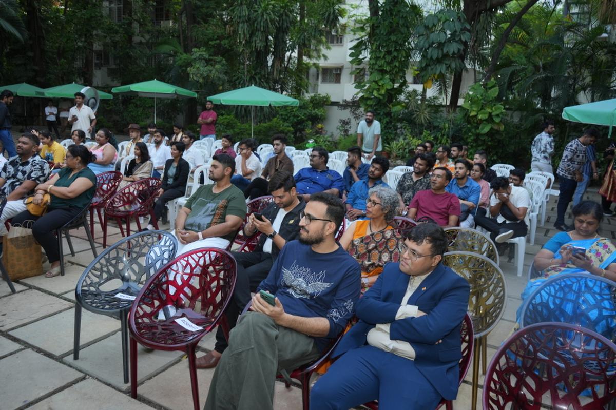 Participants attend a panel discussion at the Out and Loud Pune International Queer Film Festival held from May 24-26 at Max Mueller Bhavan Pune