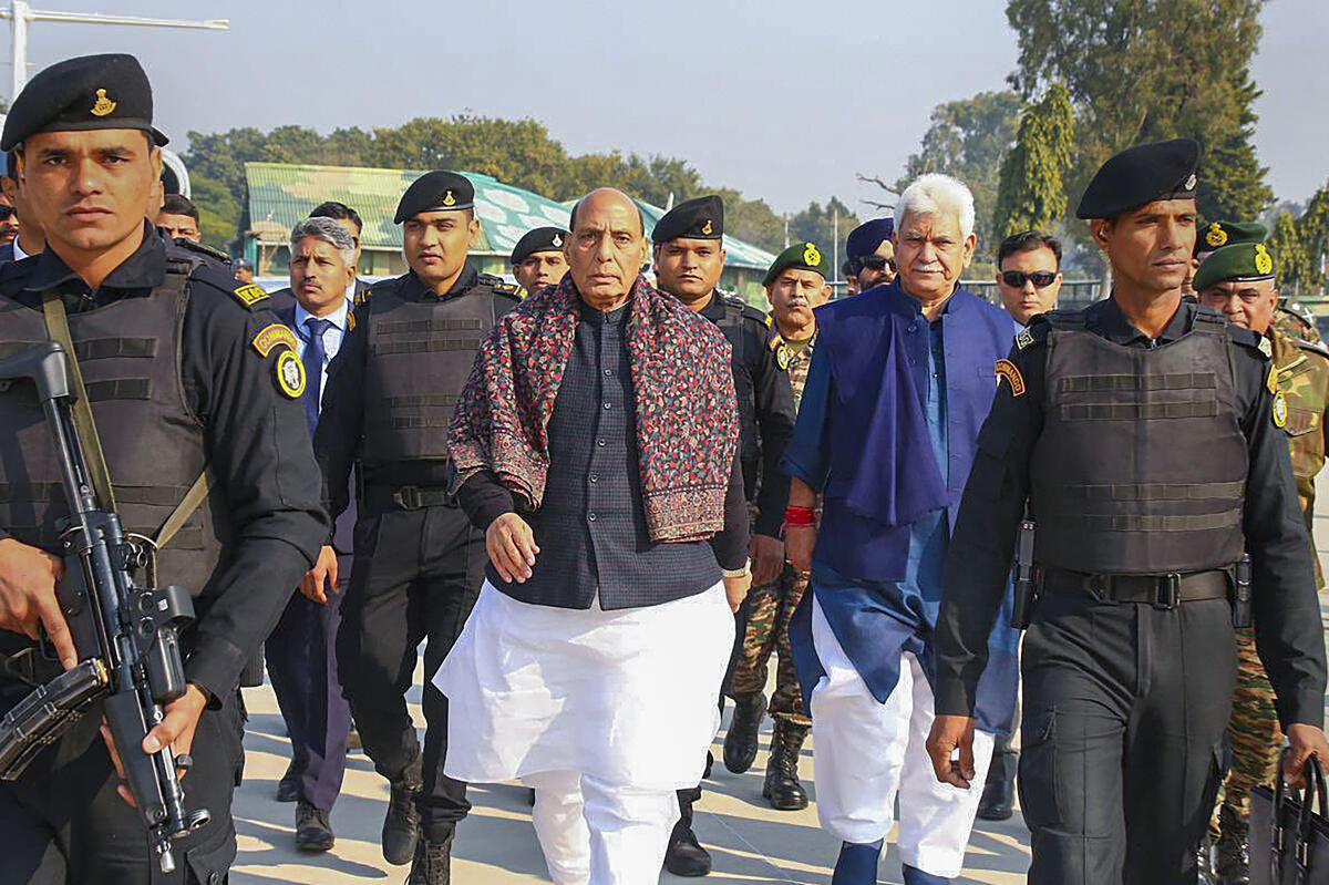 Defence Minister Rajnath Singh reaches Jammu to review security situation  in J&K - The Hindu