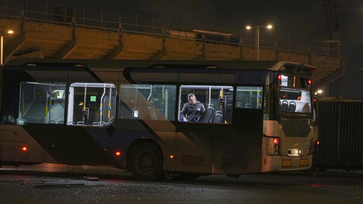 Explosions involving several buses in central Israel in ‘suspected terror attack’: police