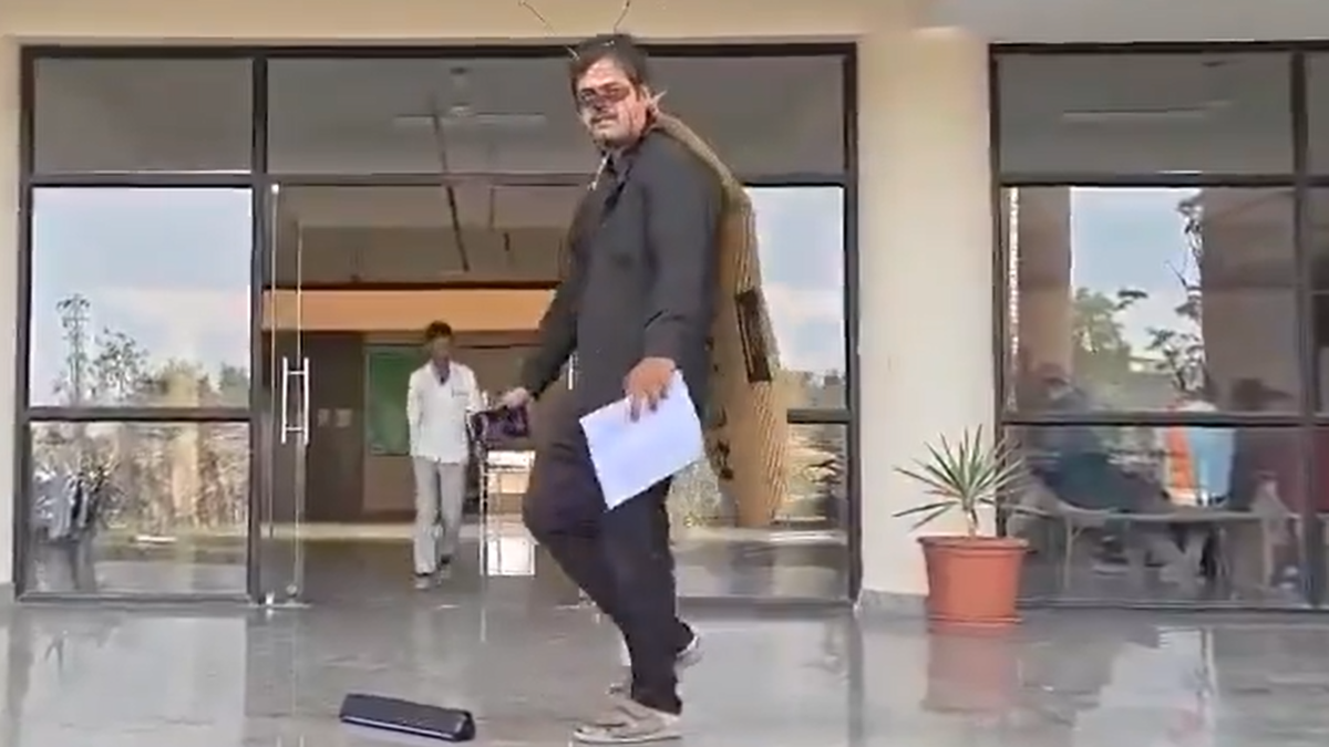 Man reaches Mathura civic body office dressed as cockroach to draw attention to Yamuna pollution,