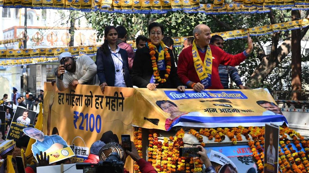 Delhi Assembly polls: Atishi leads rally ahead of filing nomination from Kalkaji