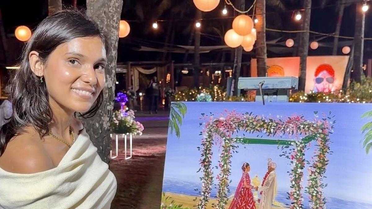 Capturing the couple on canvas is lighting up the wedding scene