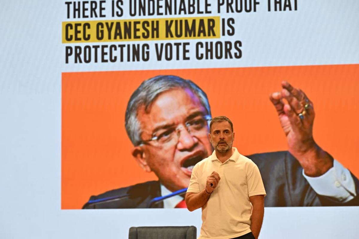 Rahul Gandhi Press Conference highlights: 'Hydrogen bomb' revelation on voter theft - The Hindu