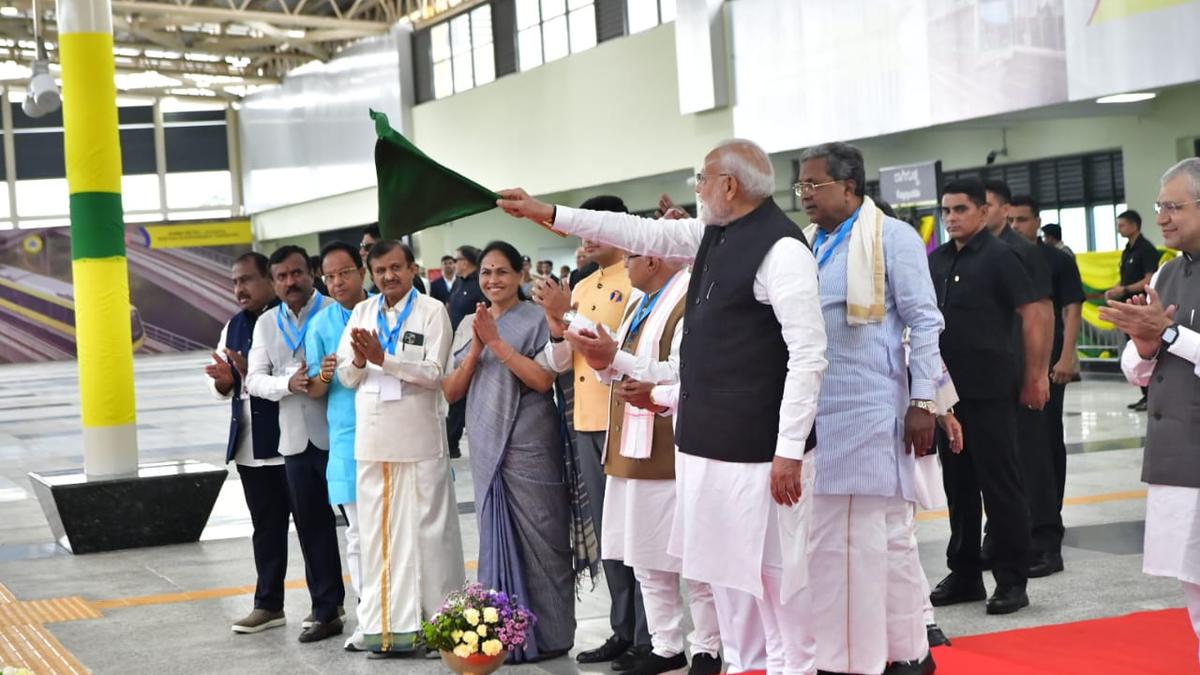 PM Modi flags off Bengaluru metro’s Yellow Line