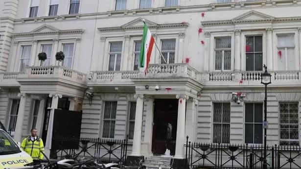 12 arrested after clashes outside Iranian Embassy in London