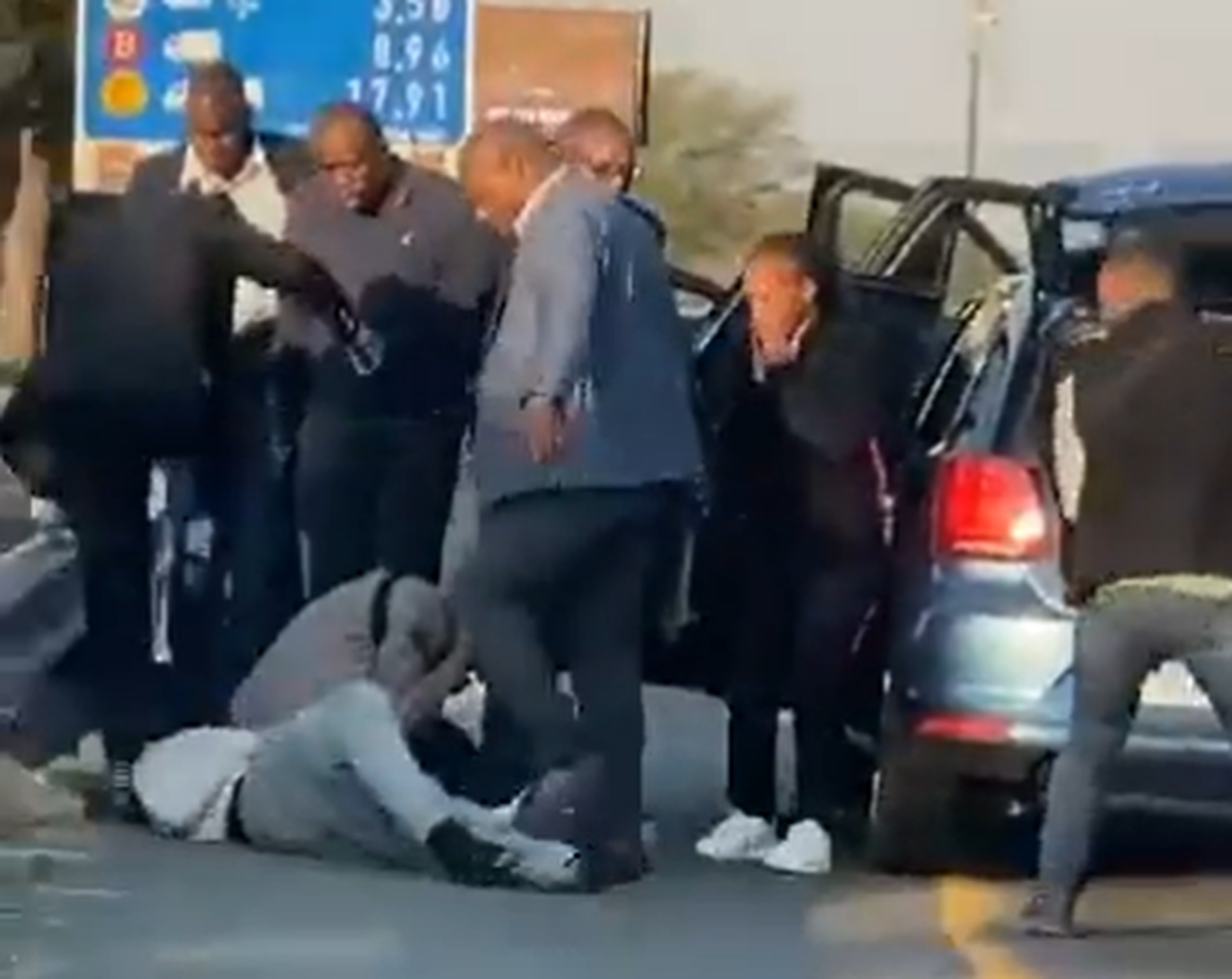 Outrage in South Africa over video of armed police officers stomping on man's  head - The Hindu