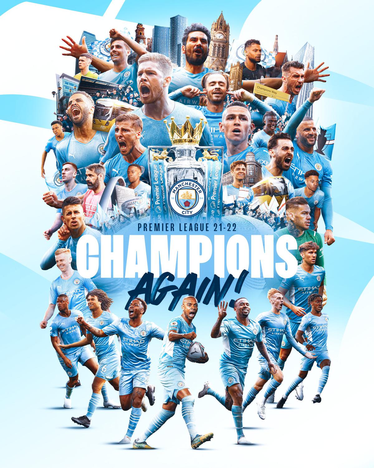 Man City Premier League Champions 2022/2023 