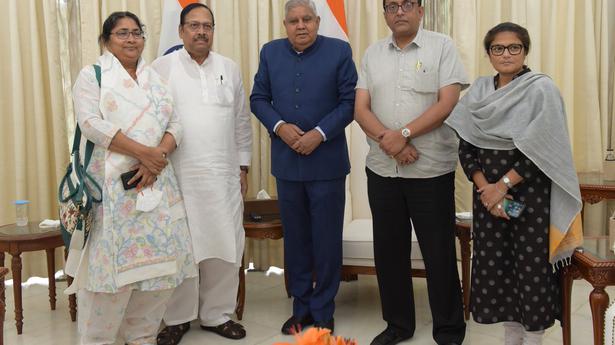 TMC Rajya Sabha MPs call on Vice-President Jagdeep Dhankhar