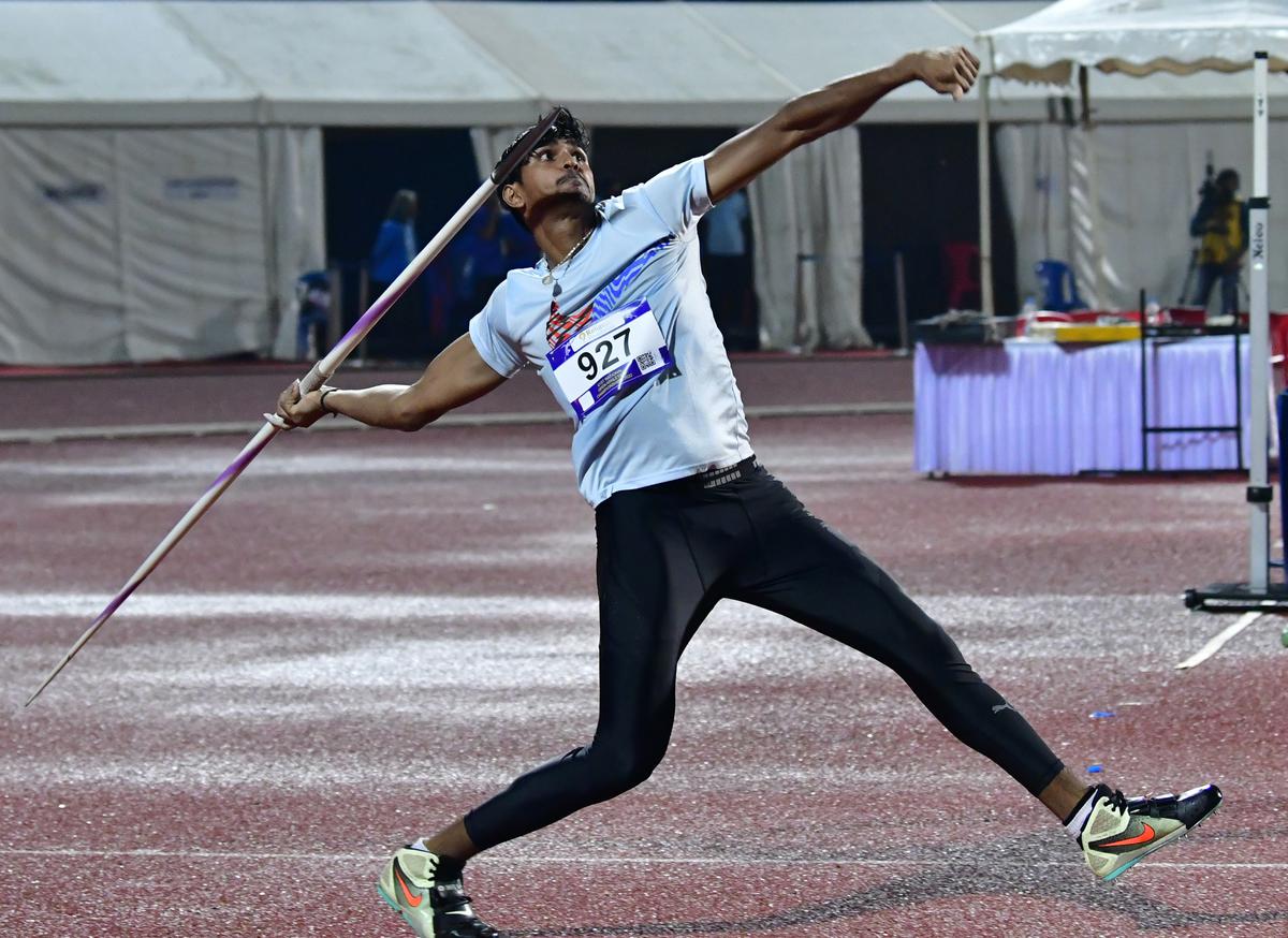 Manu sets men’s javelin record with 81.23m throw at 61st National Open athletics championships
