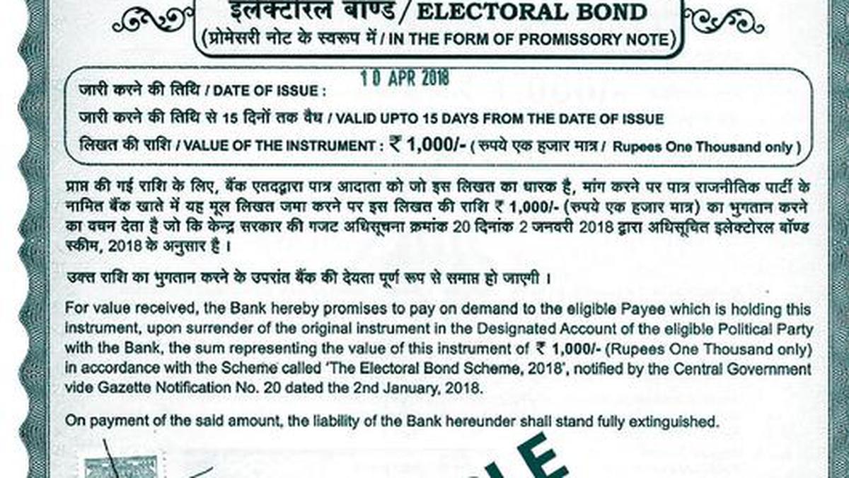 Electoral bonds worth ₹280 crore sold ahead of Bihar Assembly elections