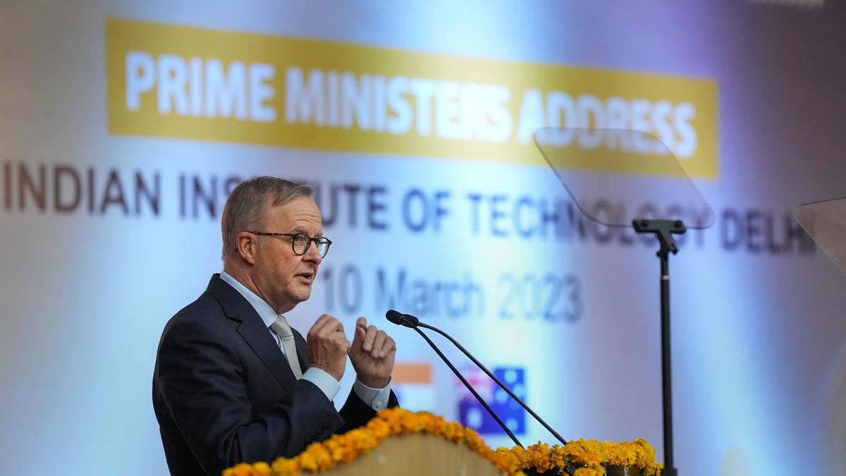 Australian Prime Minister Anthony Albanese addresses IIT Delhi