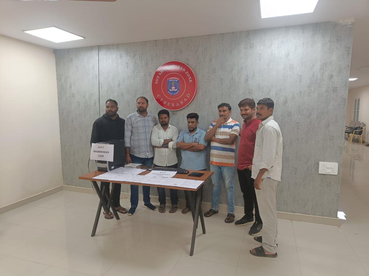 The gang members involved in selling forged insurance policies and government documents racket arrested by the Shamshabad police earlier in January.