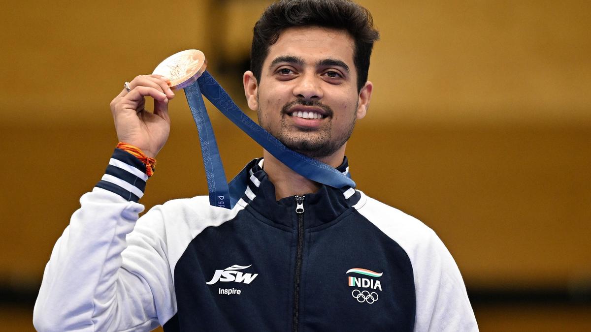 Swapnil Kusale earns third bronze medal for India in shooting in 50m rifle 3 positions Final