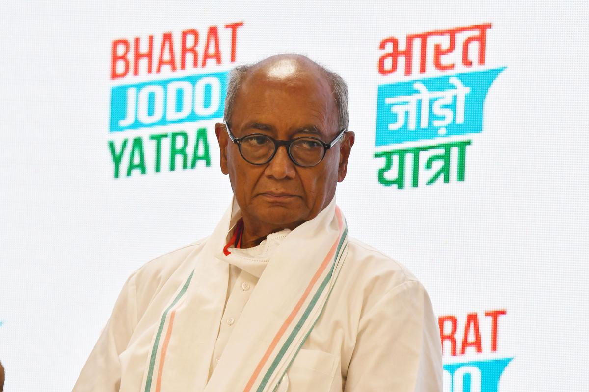 Senior Congress leader Digvijaya Singh, on September 29, 2022, collected the nomination papers for the post of president from the party headquarters in New Delhi. File