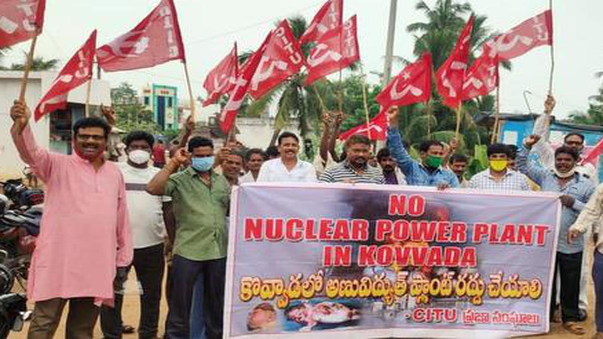 Agitation staged opposing nuclear plant at Kovvada