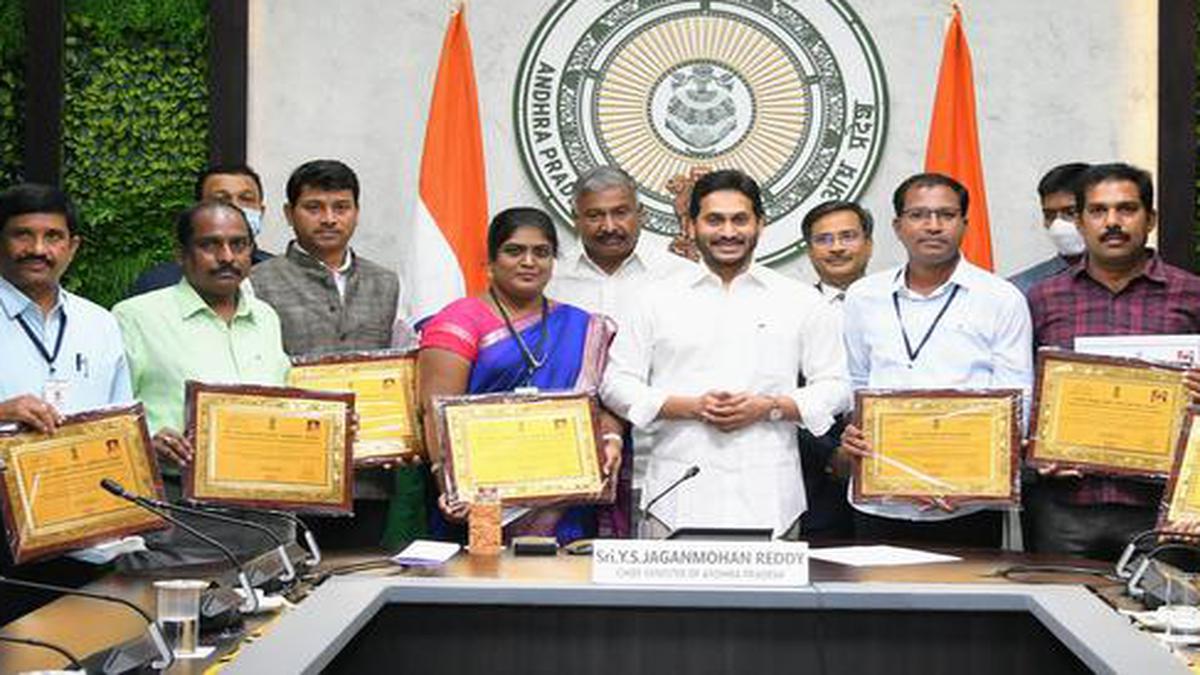 Jagan presents National Panchayat Awards The Hindu