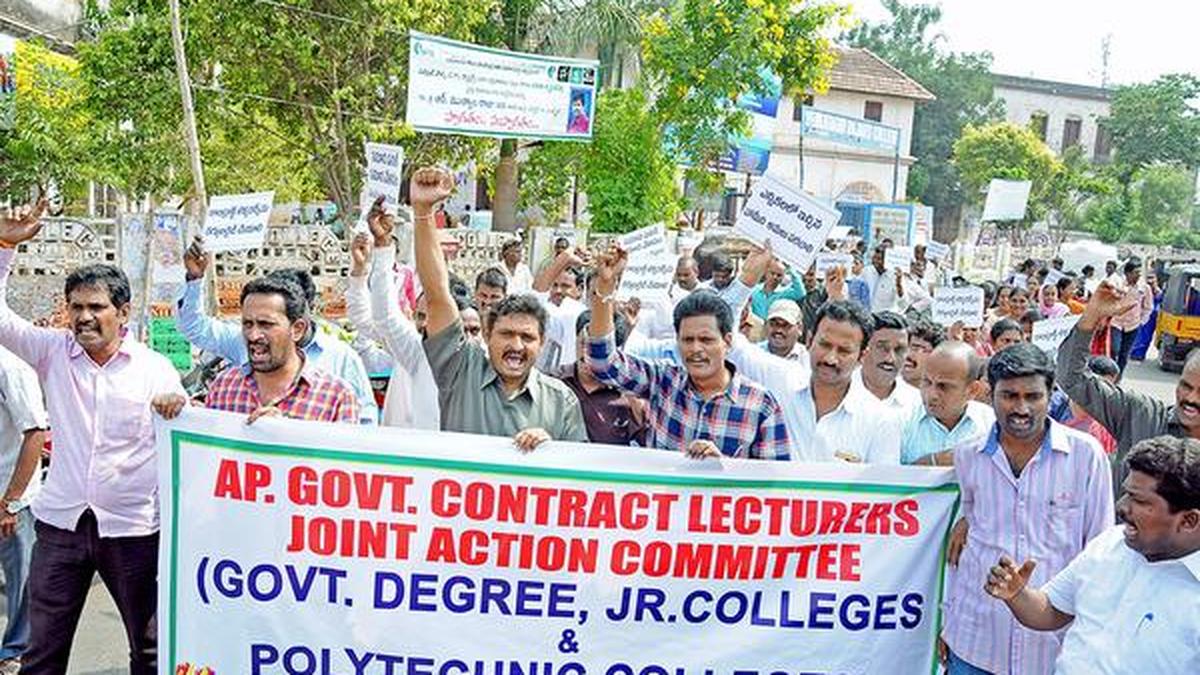 Contract lecturers seek service regularisation The Hindu