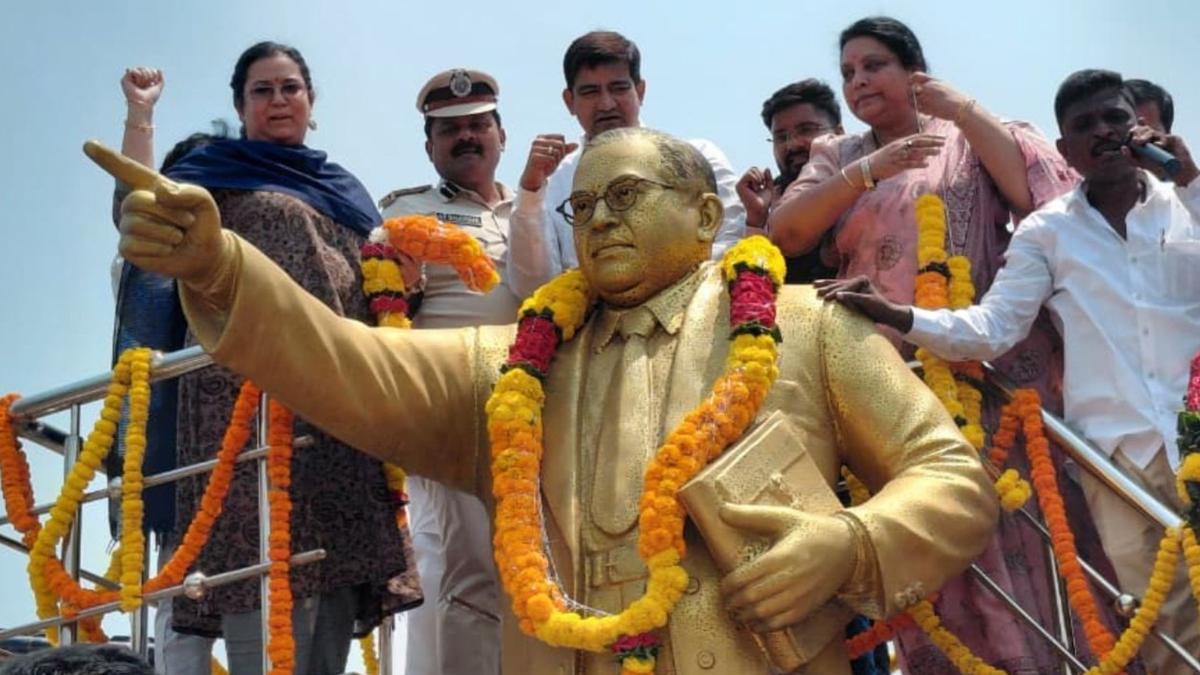 Kondapalli Srinivas Leads Major Ambedkar Tribute in Vizianagaram